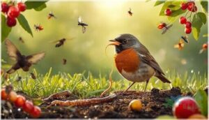 what american robins eat