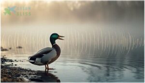 what makes duck quacks hard to hear echoes