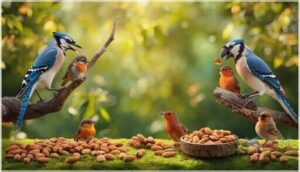 which birds can eat almonds