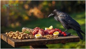 which foods are best for attracting ravens