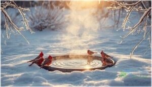 why use a heated bird bath in winter
