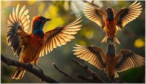 wing positions and displays