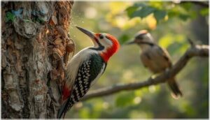 woodpecker behavior and diet