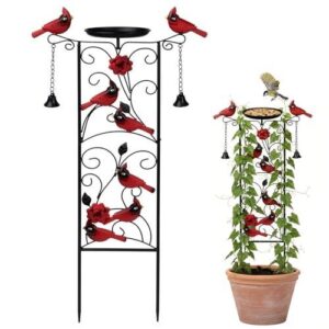 1 Pcs Cardinal Metal Garden B0FGQFMKCP