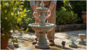 assembling the fountain components assembling the fountain components