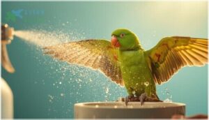 bathing methods for clean feathers