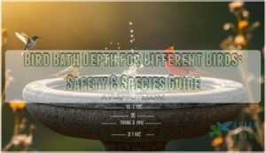 bird bath depth for different birds