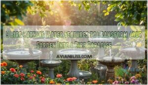 bird bathing water features