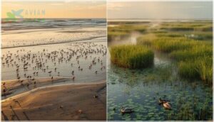 coastal vs. inland wetlands for birds coastal vs. inland wetlands for birds