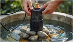 connecting and securing the pump connecting and securing the pump