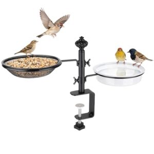 Deck Bird Feeders with Metal B0FP4NRC1V