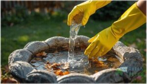 draining and removing debris draining and removing debris