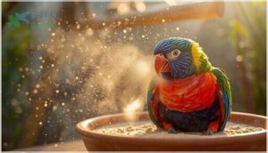 dust bathing for alignment and cleaning dust bathing for alignment and cleaning