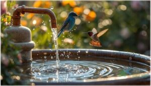 features that attract birds (drippers, bubblers, misters) features that attract birds (drippers, bubblers, misters)