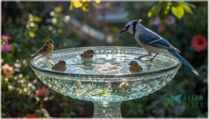 glass bird baths glass bird baths