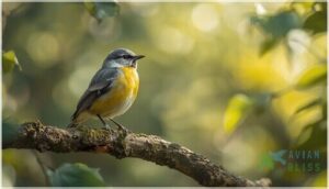 gray birds with yellow bellies gray birds with yellow bellies