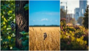 habitat and distribution of white-striped birds