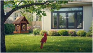 how far should a bird feeder be from the house how far should a bird feeder be from the house