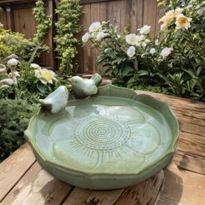 Large Ceramic Bird Bath Bowl B0FFSF8L7Y