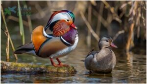 mandarin duck distinctive plumage mandarin duck distinctive plumage