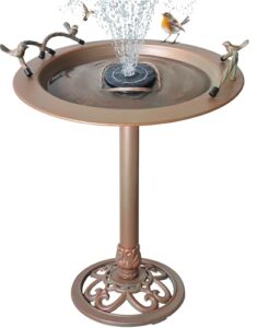 Metal Bird Bath Iron B0DZXDLDRY