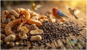 nuts and mealworms for extra nutrition nuts and mealworms for extra nutrition