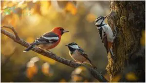 other common birds with white stripes