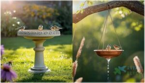 pedestal vs. hanging bird baths pedestal vs. hanging bird baths