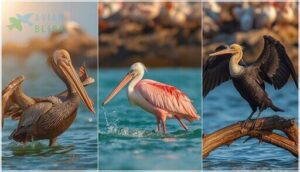pelicans, spoonbills, and cormorants pelicans, spoonbills, and cormorants