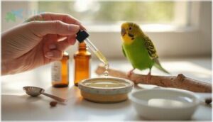 preparing to give birds vitamins preparing to give birds vitamins
