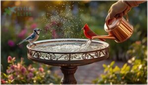 providing fresh, clean water for birds providing fresh, clean water for birds