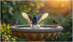 recommended depths for large birds recommended depths for large birds