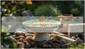 safe bird bath materials for birds