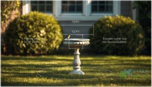 safe distance from predators and windows