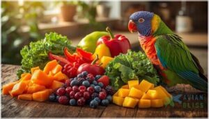 safe fruits and vegetables for birds
