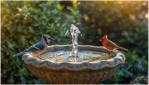 shallow basins and textured bottoms for bird safety shallow basins and textured bottoms for bird safety