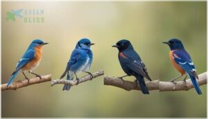 size, shape, and plumage size, shape, and plumage