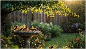 strategic placement for birdbath success strategic placement for birdbath success