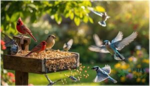 supporting wildlife with peanut pieces supporting wildlife with peanut pieces