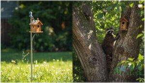 tree-mounted vs. pole-mounted options