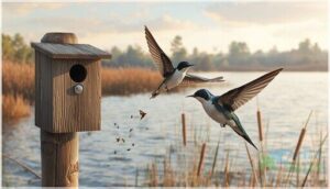 tree swallows and violet-green swallows tree swallows and violet-green swallows