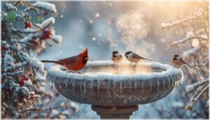 winter bird bath care and tips