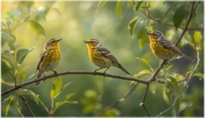 yellow breasted warblers yellow breasted warblers
