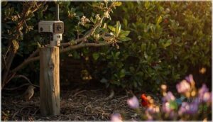 adjacent to blooming shrubs and trees adjacent to blooming shrubs and trees