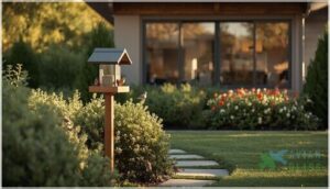 adjusting nearby landscaping and feeders adjusting nearby landscaping and feeders