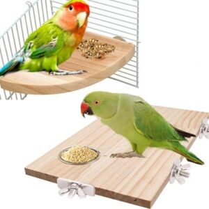 Bird Perch Platform Stand,Wood Perch B0D9B3W8ZC
