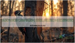 black backed woodpecker black backed woodpecker