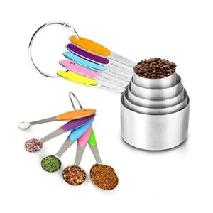 CINEYO Stainless Steel Measuring Cups B08VWVYF8R