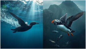 cormorants and puffins cormorants and puffins