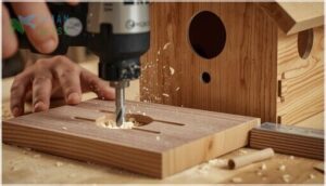 creating the entrance hole and perch creating the entrance hole and perch